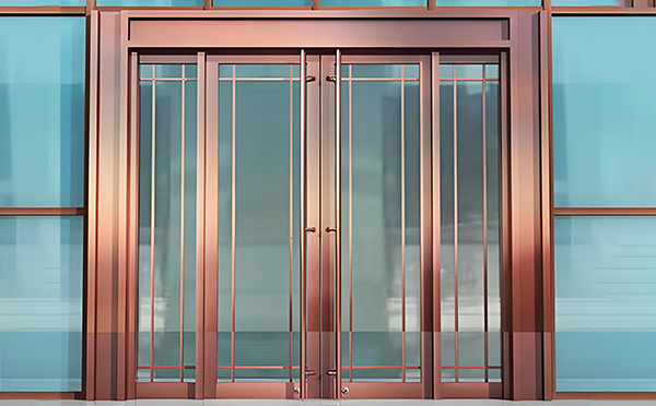 耀州玻璃地弹门